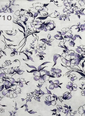 【收藏】1930年代美国制造 原版古董布料 紫色系 A710