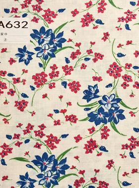 【收藏】1930年代美国制造 原版古董布料 红色系 A632