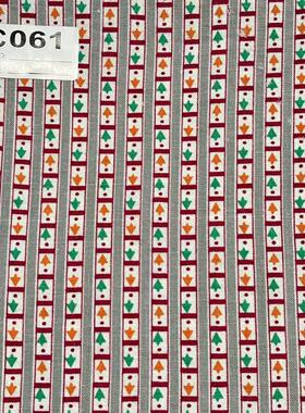 【收藏】1930年美国制造 原版古董布料 黑灰色系 C061