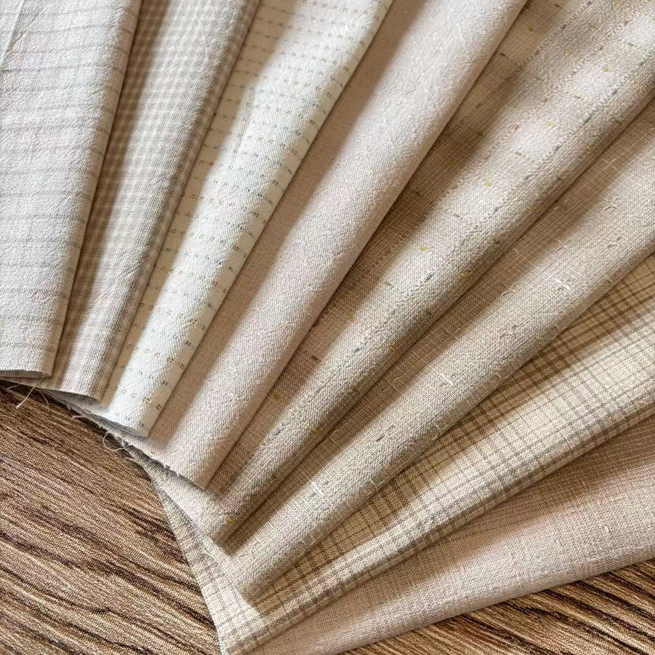 日本进口名师布料 原浩美先染布组 A986