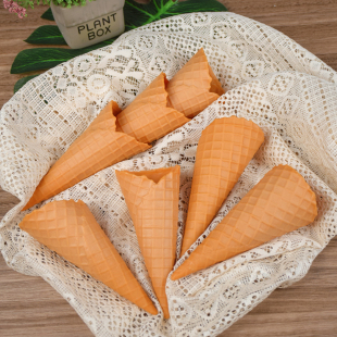 仿真冰激凌脆皮模型甜筒蛋筒逼真冰淇淋食品橱窗儿童玩具摄影道具