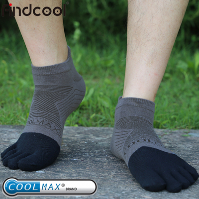 Coolmax五指运动袜男女短筒