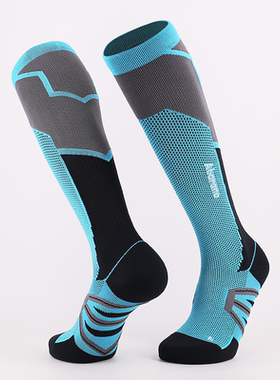 专业滑雪毛圈底长筒运动袜男女专业马拉松跑步袜徒步袜竞走袜