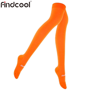 Findcool专业瘦腿2双高长筒过膝压缩袜防肌肉腿运动健身网红长袜