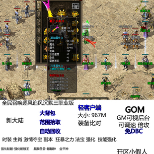 热血单机版 传奇全民召唤逐枫追风沉默三职业麒麟金甲武兽生肖时装