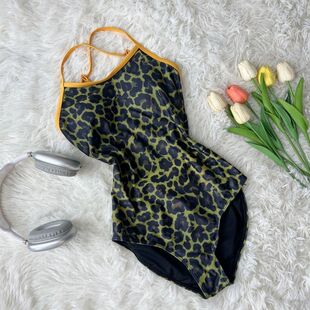 游泳衣海边高级感 遮肚显瘦大码 泳衣女2025新款 泡温泉豹纹连体泳装