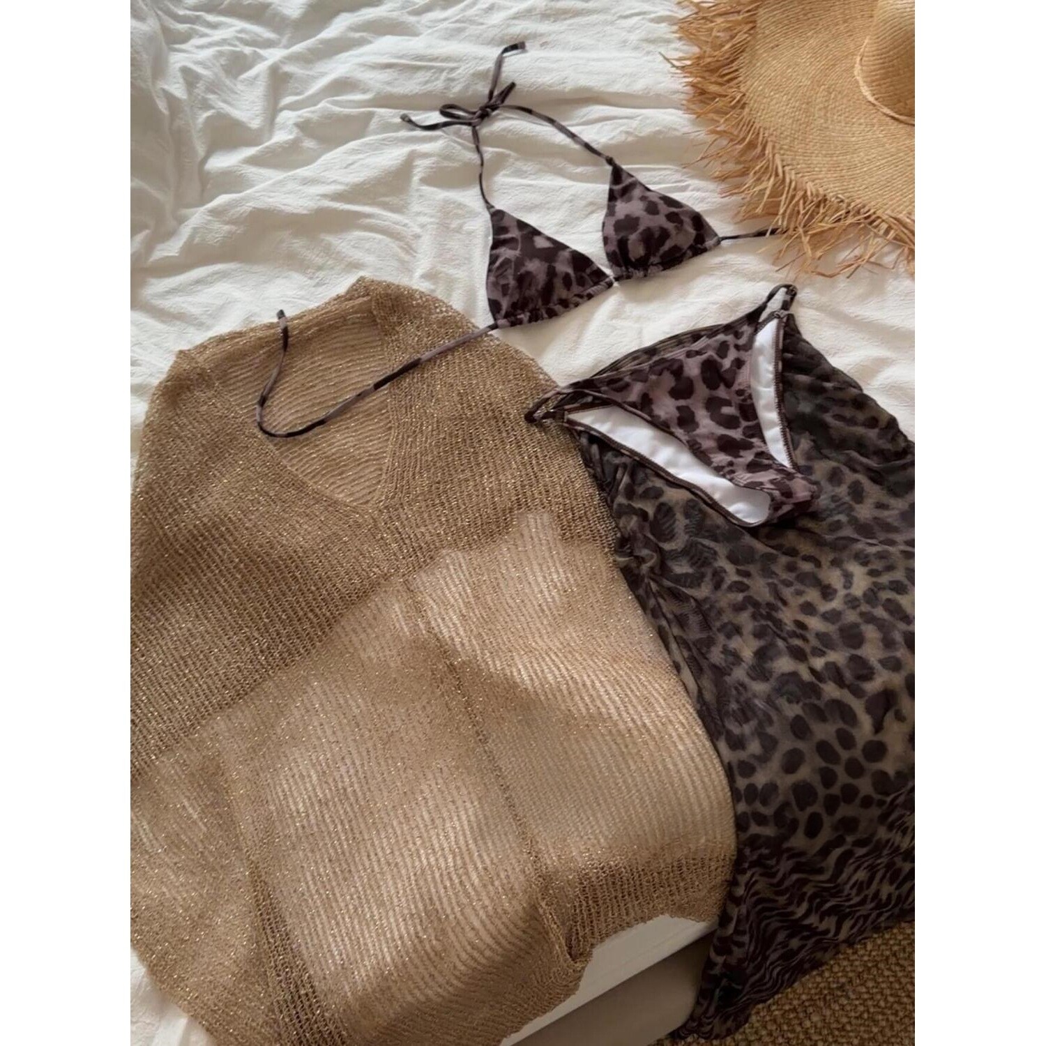 2026新款分体泳衣女小胸聚拢遮肉温泉罩衫披肩可下水海边度假泳装