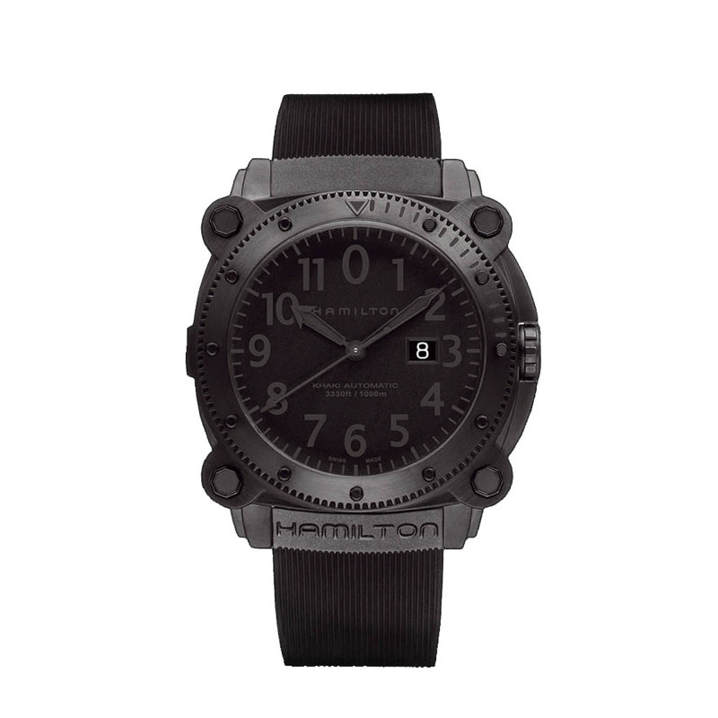 汉米尔顿Hamilton-H78585333卡其海军深潜自动机械男表信条同款