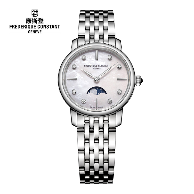 康斯登Frederique Constant 白月光 FC-206MPWD1S6B 薄石英女表