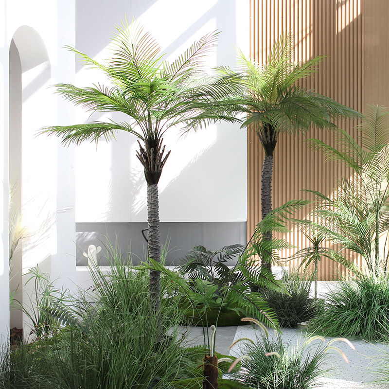 热带仿真植物椰子树针葵散葵绿植盆栽大型室内造景树酒店大堂商场