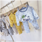 童装 家居服套装 莱卡套头卡通睡衣两件套 儿童四季 男宝宝纯棉秋衣裤