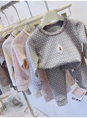 女童宝A类加厚棉森系简约家居服