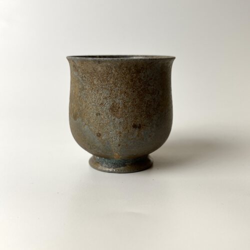 70ml柴烧主人杯1197中白泥手工品茗杯子无釉裸烧落灰客杯材烧玉兰