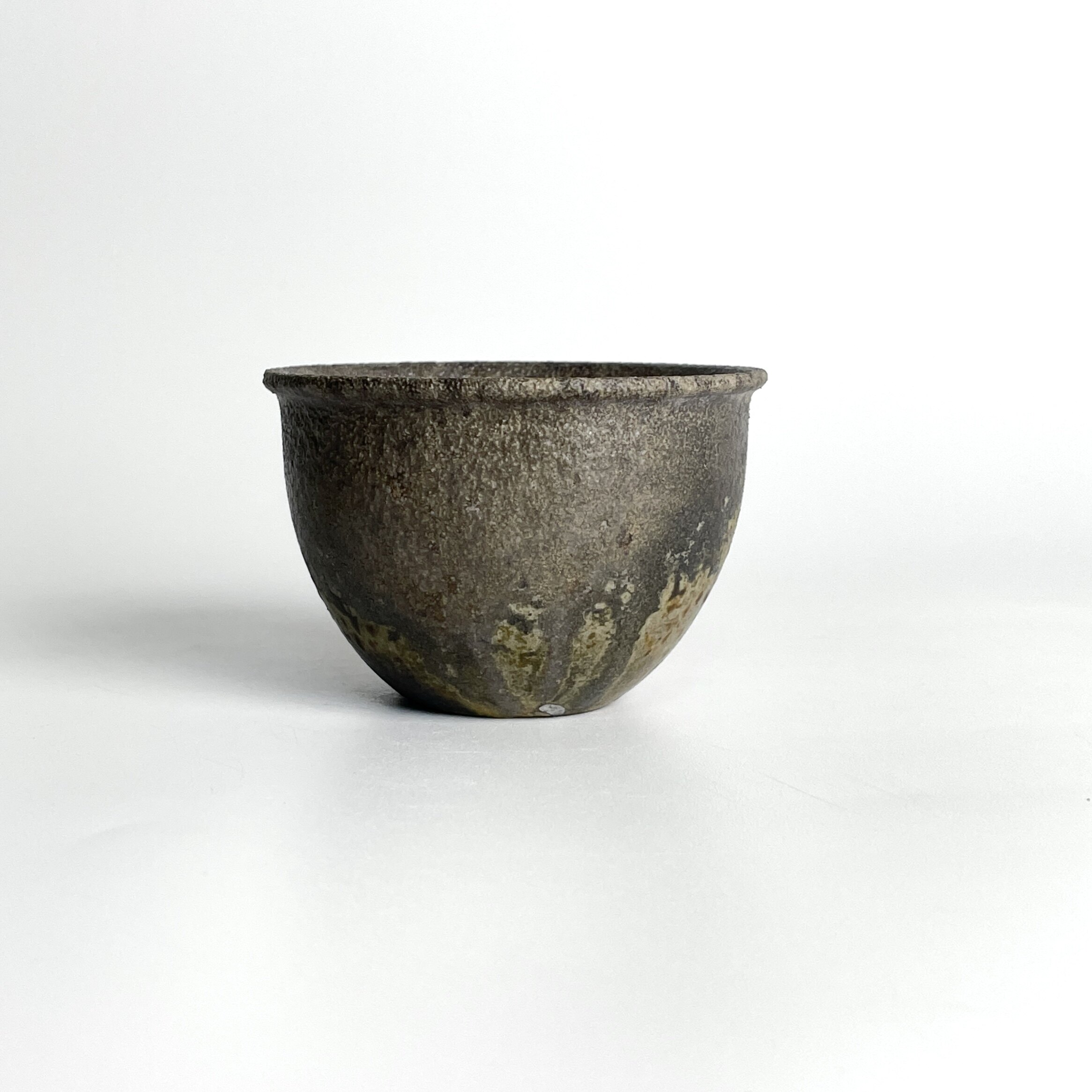 80ml陶泥柴烧主人杯子缸杯圆润无釉裸烧重落灰品茗杯老味古拙自用