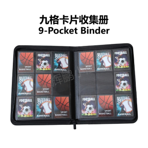 九格宝可梦卡册卡片收集册拉链