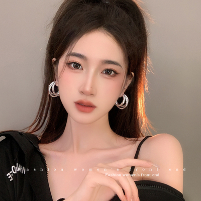 s圆圈耳钉新款耳饰女潮