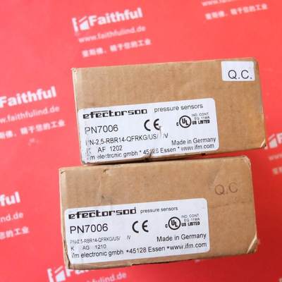 Ifm PN7006 易福门全新压力传感器 PN-25-RBR14-QFRKG