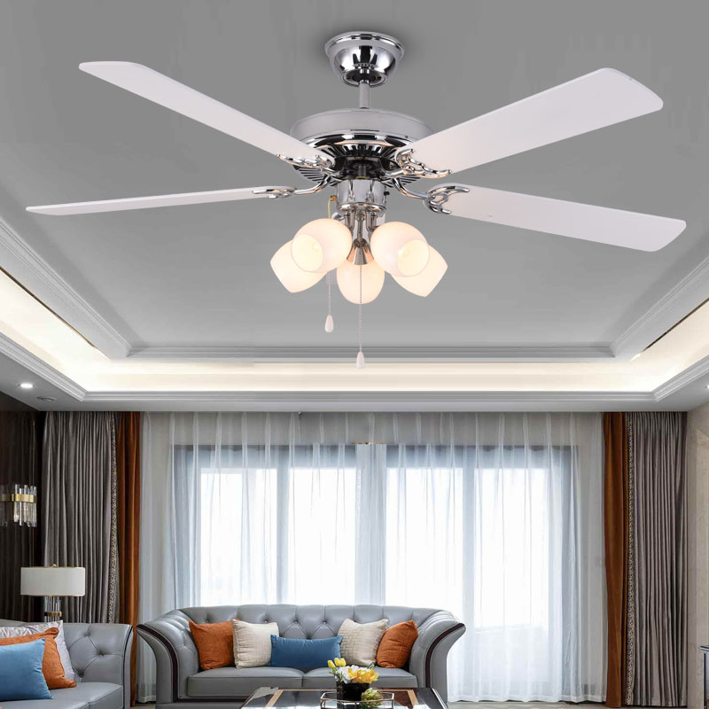 客厅木叶5叶风扇吊灯现代简约