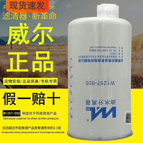 W1257-000威尔FS19732正品LG9704550067重汽3973233柴油滤清器芯