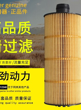 K13-1012250-01适配玉柴YC6K国六130000-1012240机油纸滤芯滤清器