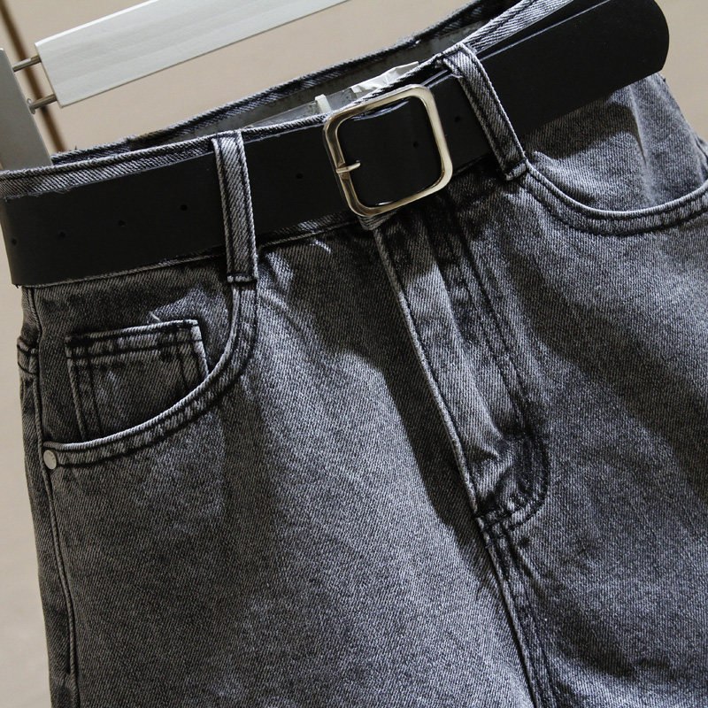 SMOKE GRAY DENIM SHORTS WOMENS 2024 SUMMER NEW KOREAN VERSION LOOSE AND THIN ROLLED WIDE LEG VERSATILE A-LINE HOT PANTS
