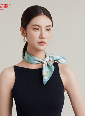 上海故事2026新款桑蚕丝印花真丝小方巾丝巾妈妈款送长辈礼物礼盒