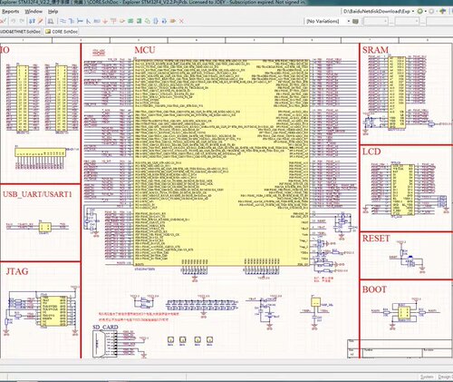 成熟STM32F407ZGT6开发板核心板AD原理图PCB图硬件资料源程序