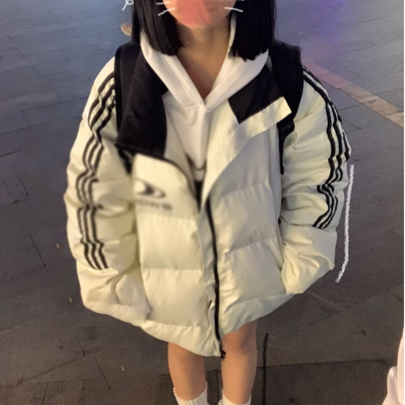 学院风时尚潮中大童棉服外套女冬季新款休闲宽松棉袄加厚保暖棉衣,童装/婴儿装/亲子装,棉袄/棉服,淘宝优惠券,粉丝福利购,淘宝优惠卷