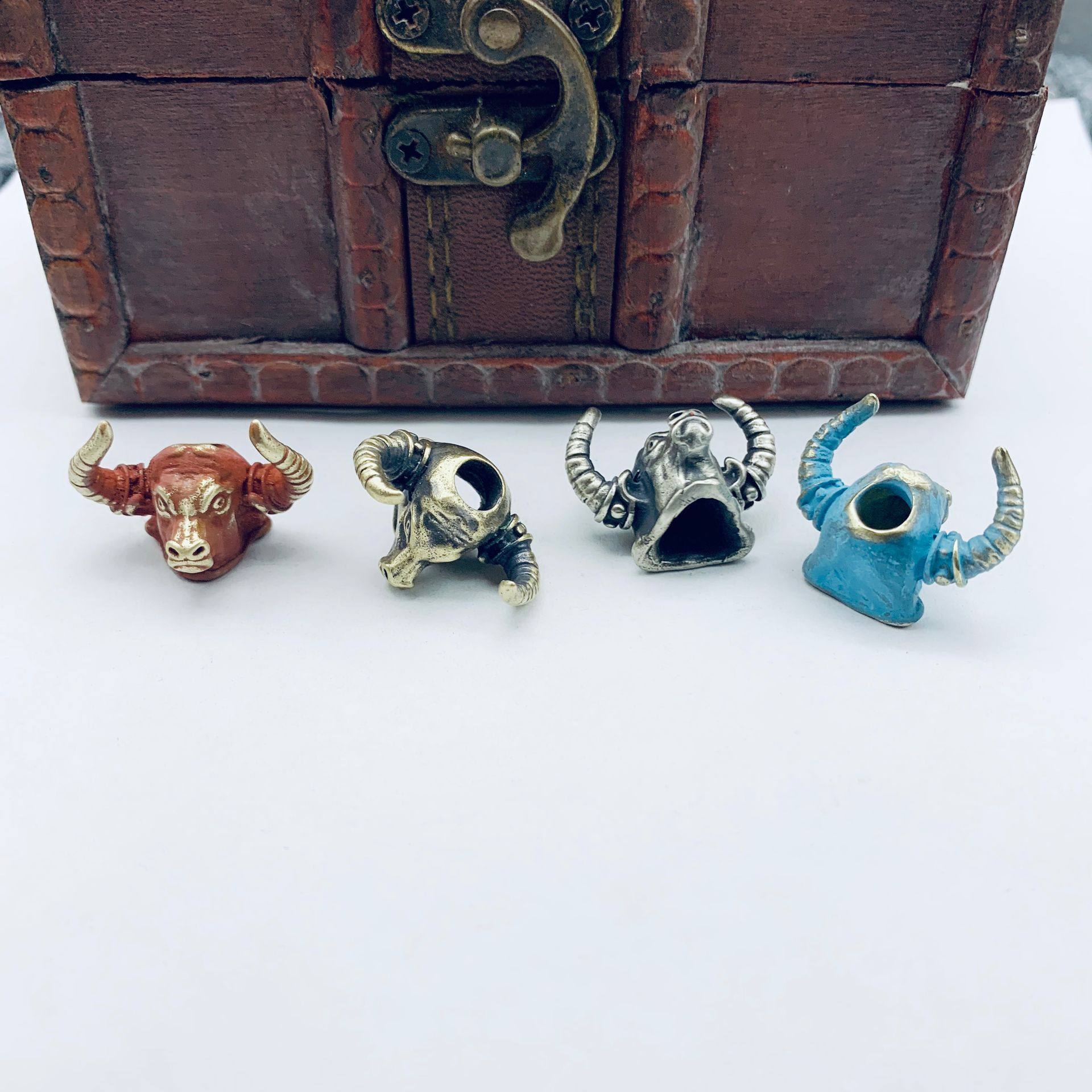 大力牛 EDC创意时尚潮流多色黄紫铜小刀坠便携随身伞绳钥匙扣挂件