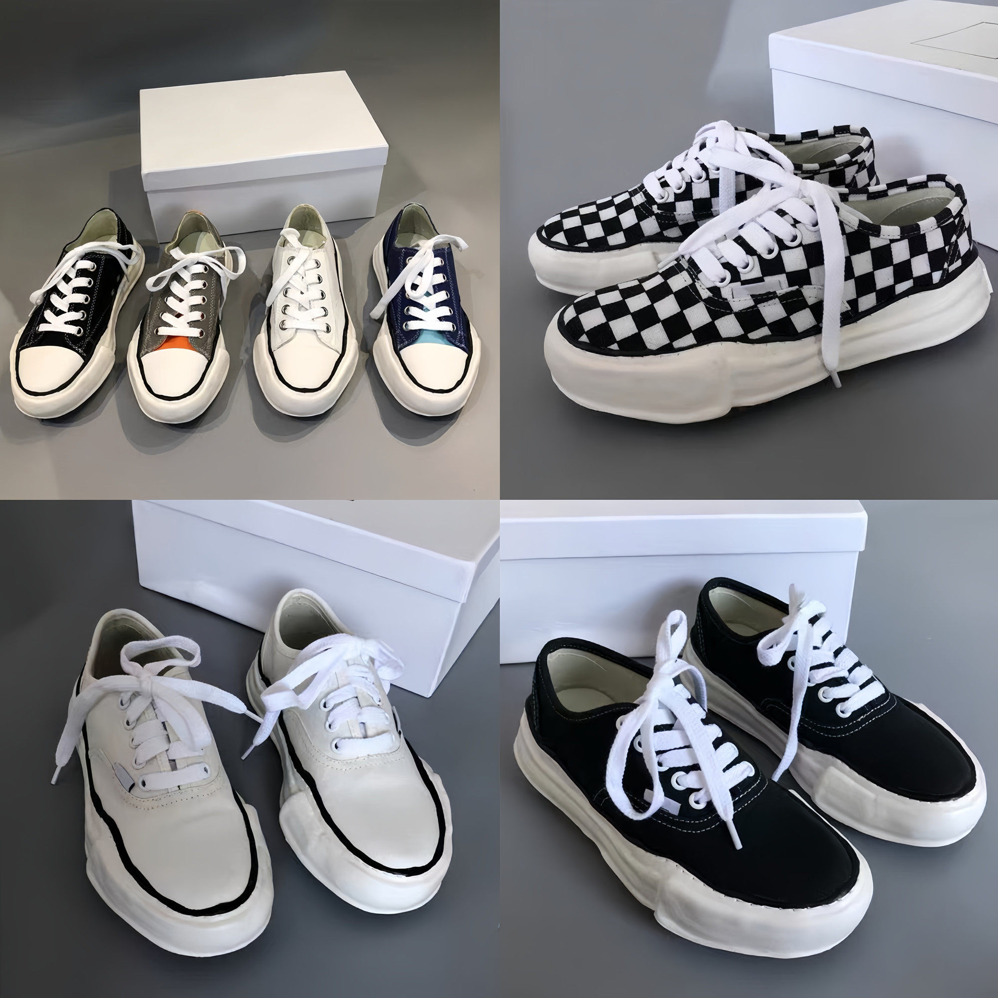 DARUICAT圆头复古溶解帆布鞋休闲