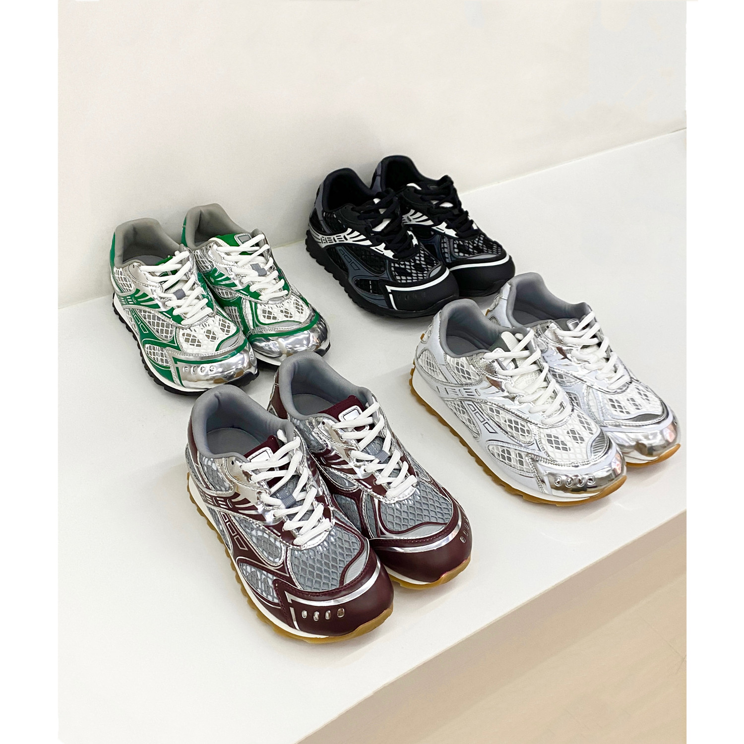 DARUICAT复古休闲运动鞋圆头网面