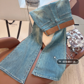 子拖地裤 微喇牛仔裤 弹力复古喇叭裤 显瘦2025年春秋新款 女高腰修身