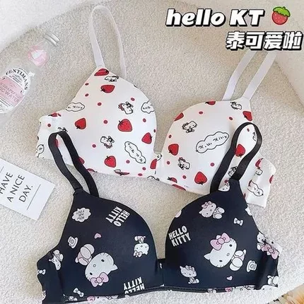 内衣hellokitty性感风文胸聚拢欲日系女小胸内裤纯甜美套装