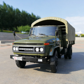 世纪龙原厂老解放CA141军车高栏1 24合金仿真汽车模型运输卡车141