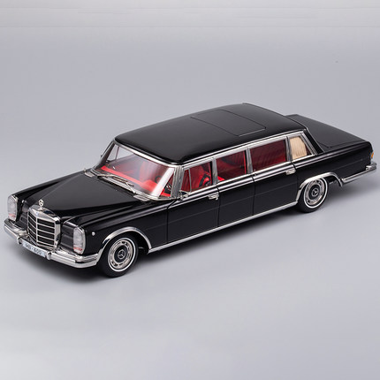 其辉 1:18 奔驰pullman 普尔曼 W100奔驰600合金汽车模型收藏车模