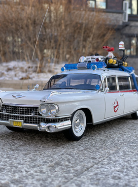 风火轮1:18捉鬼敢死队Ghostbusters ECTO-1幽灵车精细版汽车模型