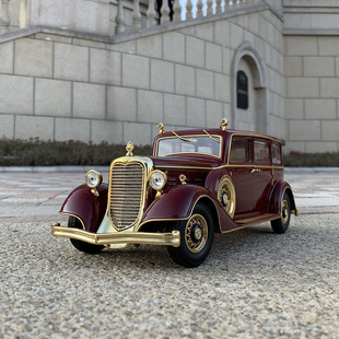 国产原厂伪满皇宫溥仪龙车末代皇帝老爷车1:18合金仿真汽车模型