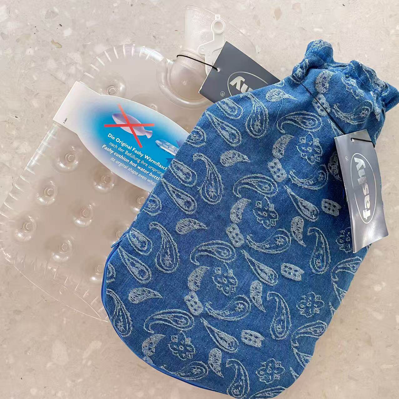 fashy德国进口蜂窝6425充注水热水袋1.2L私人定制硕果牛仔外套