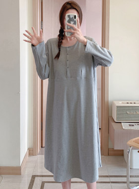 孕妇睡裙月子服哺乳大码待产