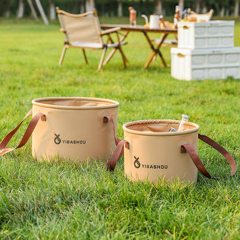 户外折叠水桶露营装备用品车载便携水箱车用储水桶旅行蓄水箱加厚