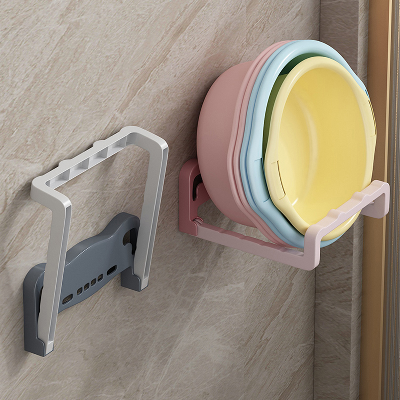 可折叠免打孔壁挂式脸盆架