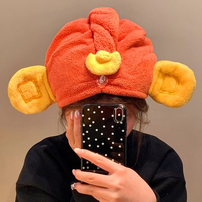 可爱财神干发帽超强吸水易干包