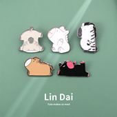 卡通可爱动物小马斑马胸针创意金属徽章衣服配饰包包装 饰品别针