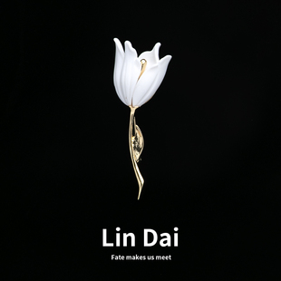 植物花卉郁金香饰品胸针高档女奢华气质西装 饰别针女 配饰领口装