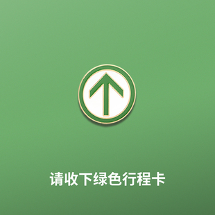 通行创意胸针男女金属徽章别针学生衣服包包装 行程卡绿码 饰品扣针