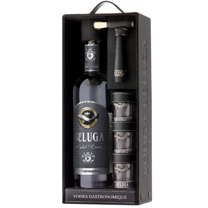 进口伏特加尊贵礼品盒鲟鱼酒鲸鱼酒送礼高档洋酒白酒吧正品保真