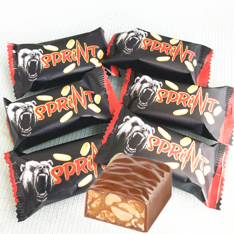 进口俄罗斯巧克力夹心花生糖果