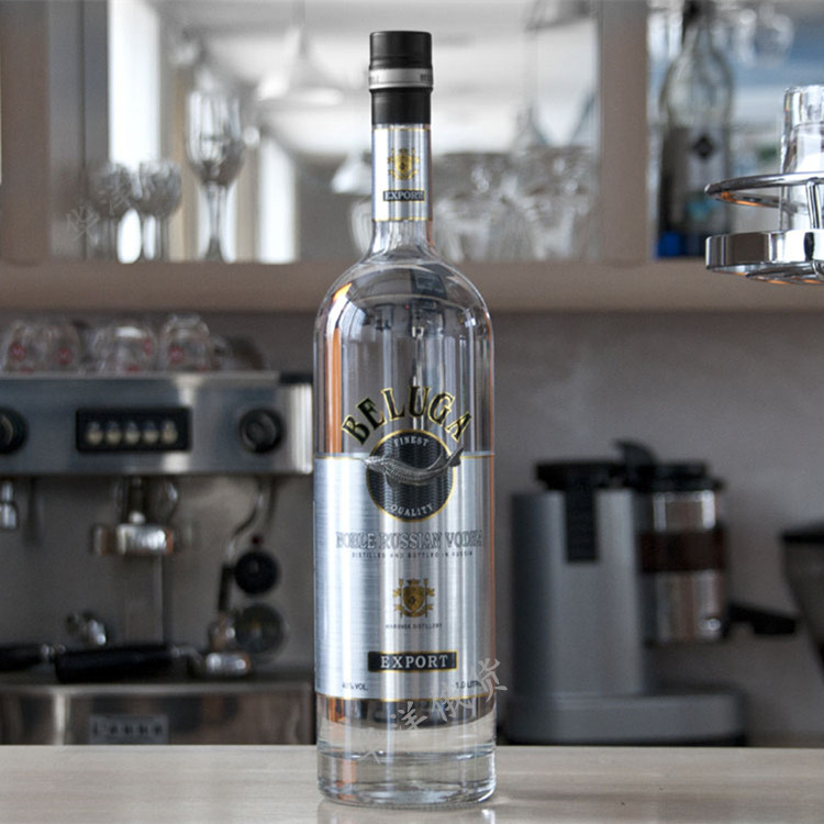 进口俄罗斯白鲸伏特加 1升 高档品牌鲟鱼白酒beluga noble 包邮