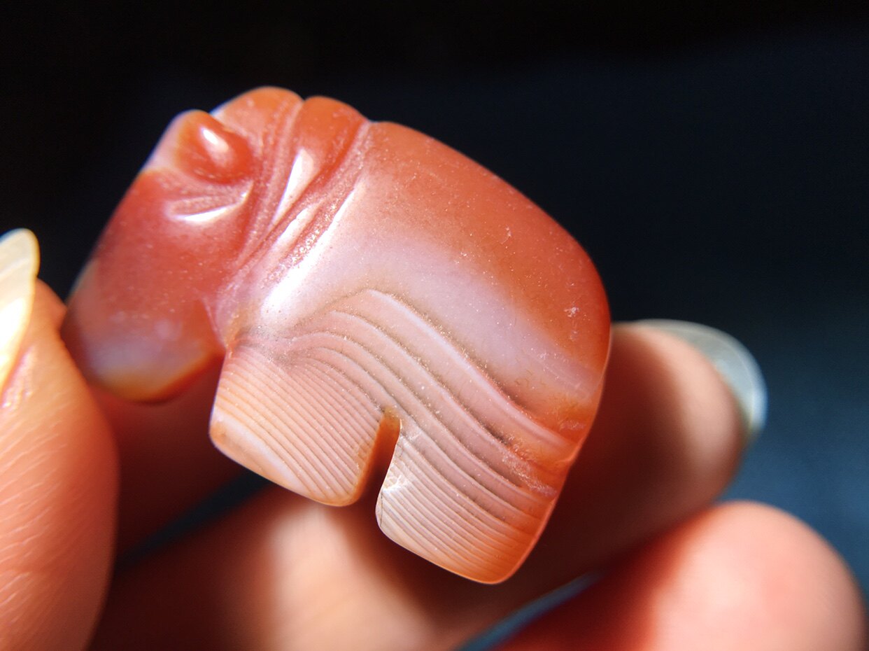 缠丝玛瑙吊坠摆件天然玛瑙小东西 缠丝玛瑙小象diy配饰吊坠