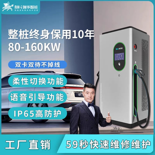 瑞华充电桩直流桩9孔快充桩重卡充电桩新国标10.1寸屏快换王